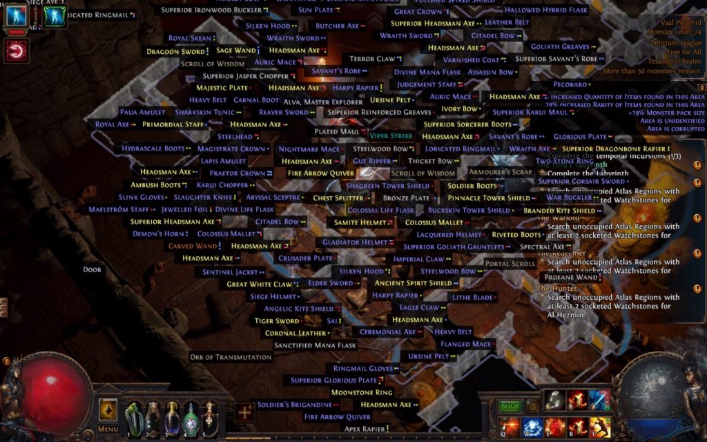 path of exile item filter