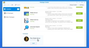 how to update plex media server on synology